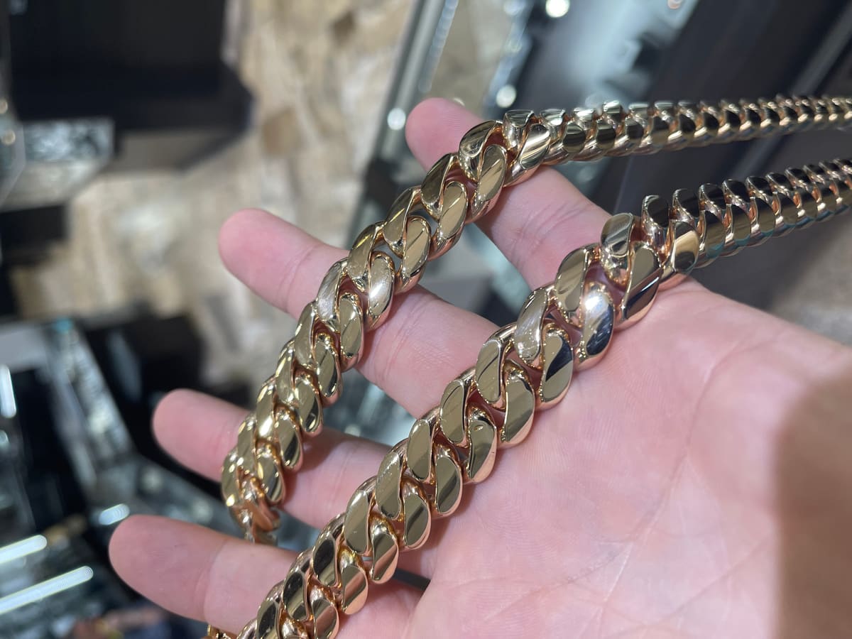 500 Gram Cuban Link Necklace, second view
