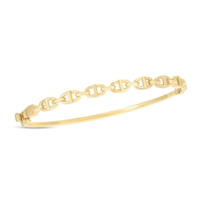 14K Puffed Mariner Bangle, second view