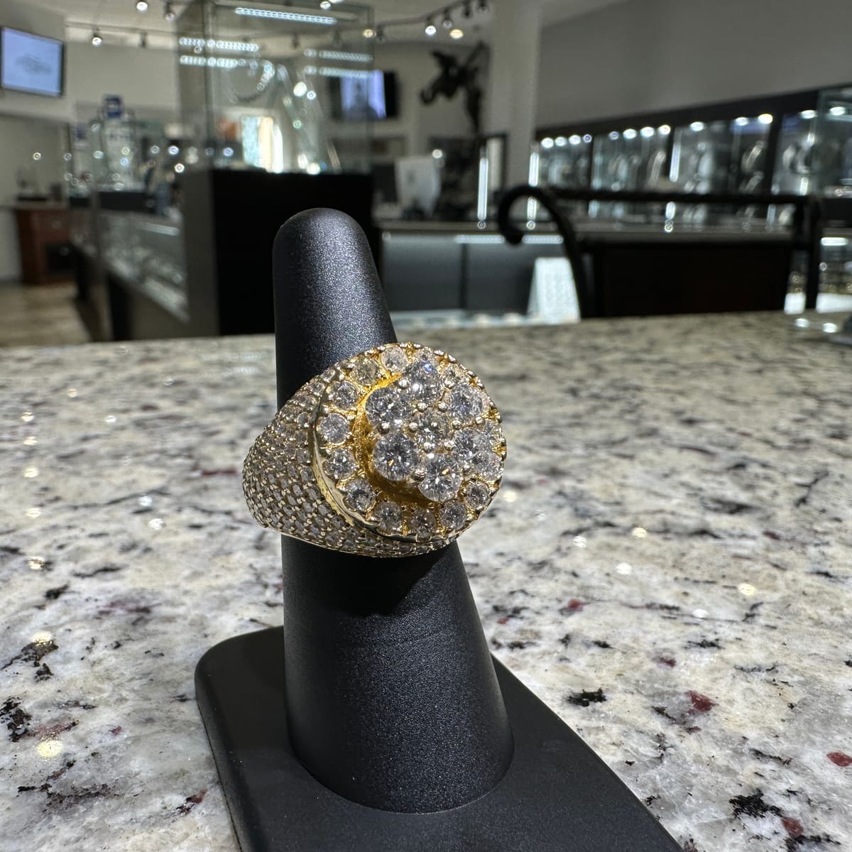 Men's Diamond Cluster Ring 6.00ctw, second view