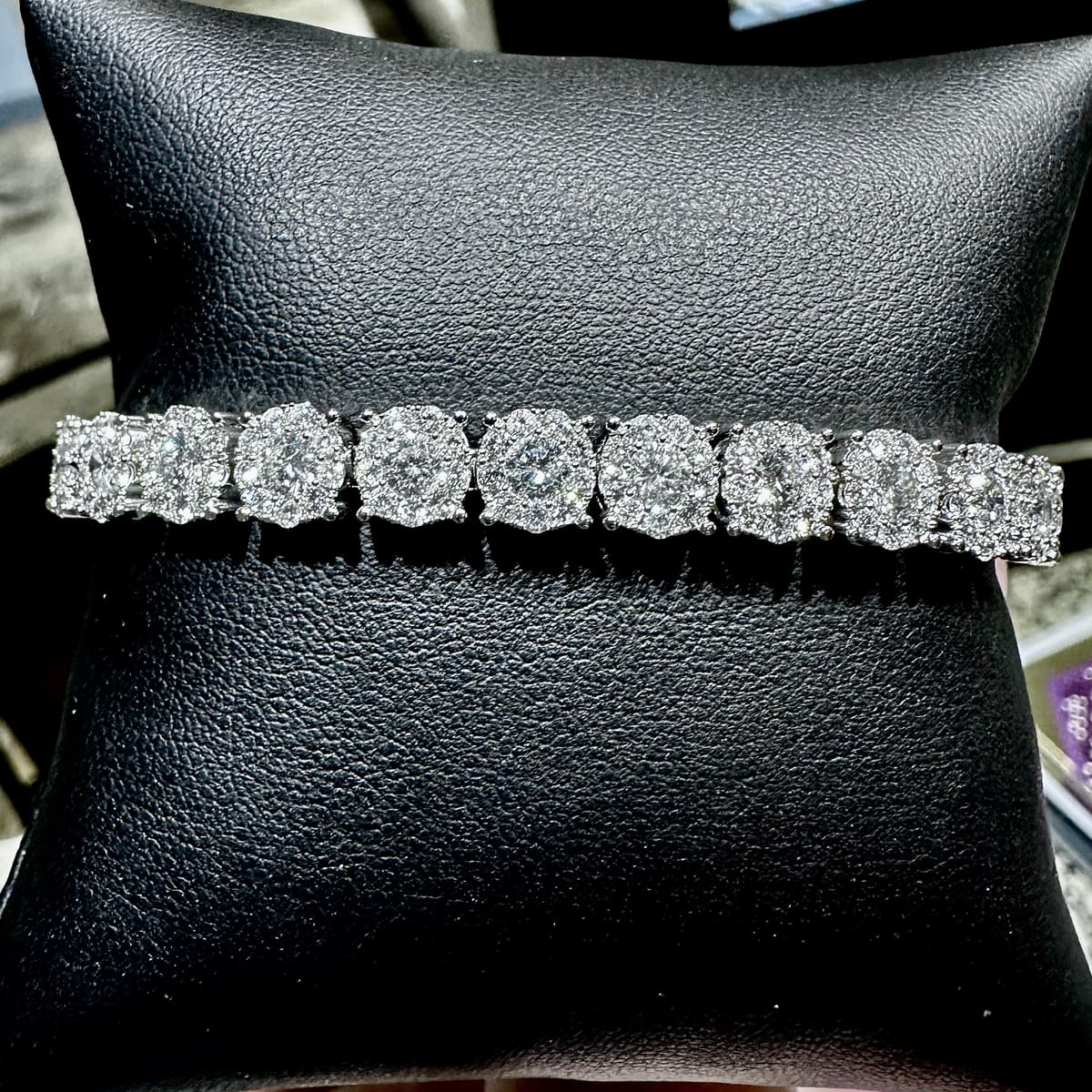 Diamond Bracelet Halo Cluster