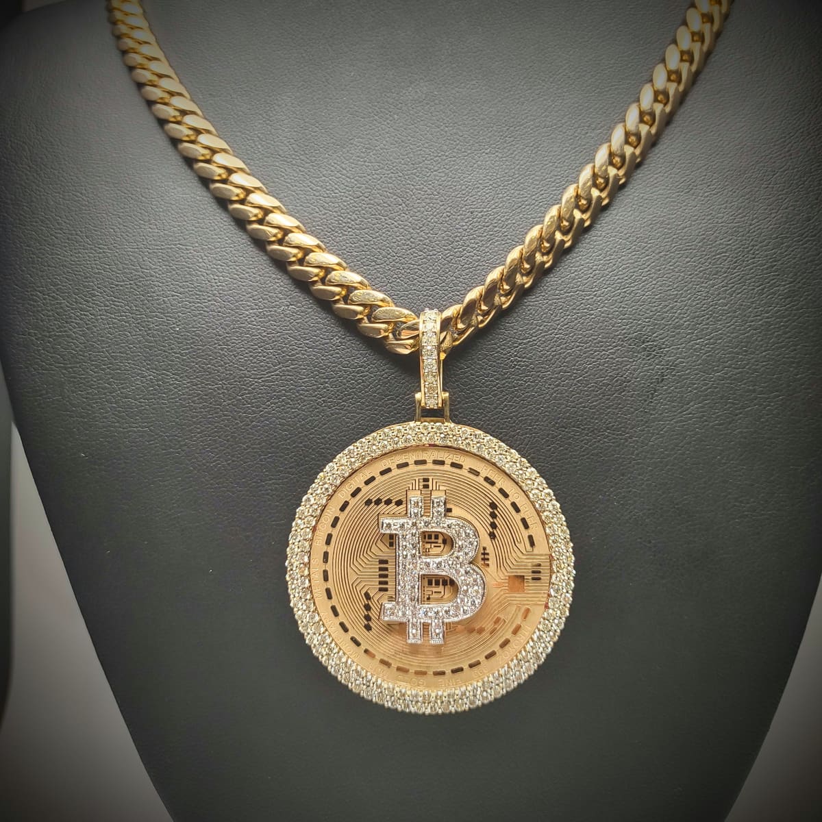 Diamond Bitcoin Charm