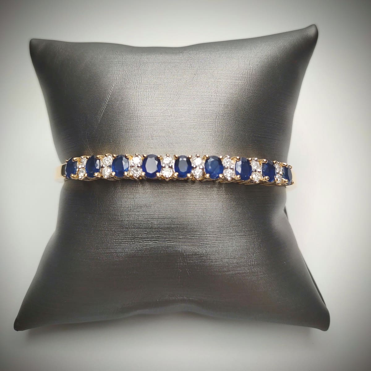 Diamond And Sapphire Bangle