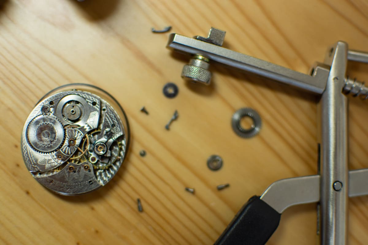 Luxury watch being inspected at Florida Diamond Center